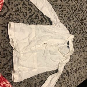 Linen blazer with cinched waist looks amazing for the summer!